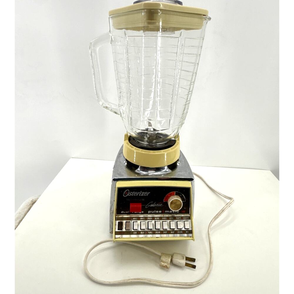 Vintage Osterizer Blender Retro Gold Kitchen Touch A Matic Galaxie 16 Vintage